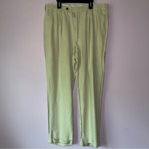 Brooks Brothers 35x30 Irish Linen Trouser Light Tan Pants Coastal Minimalist